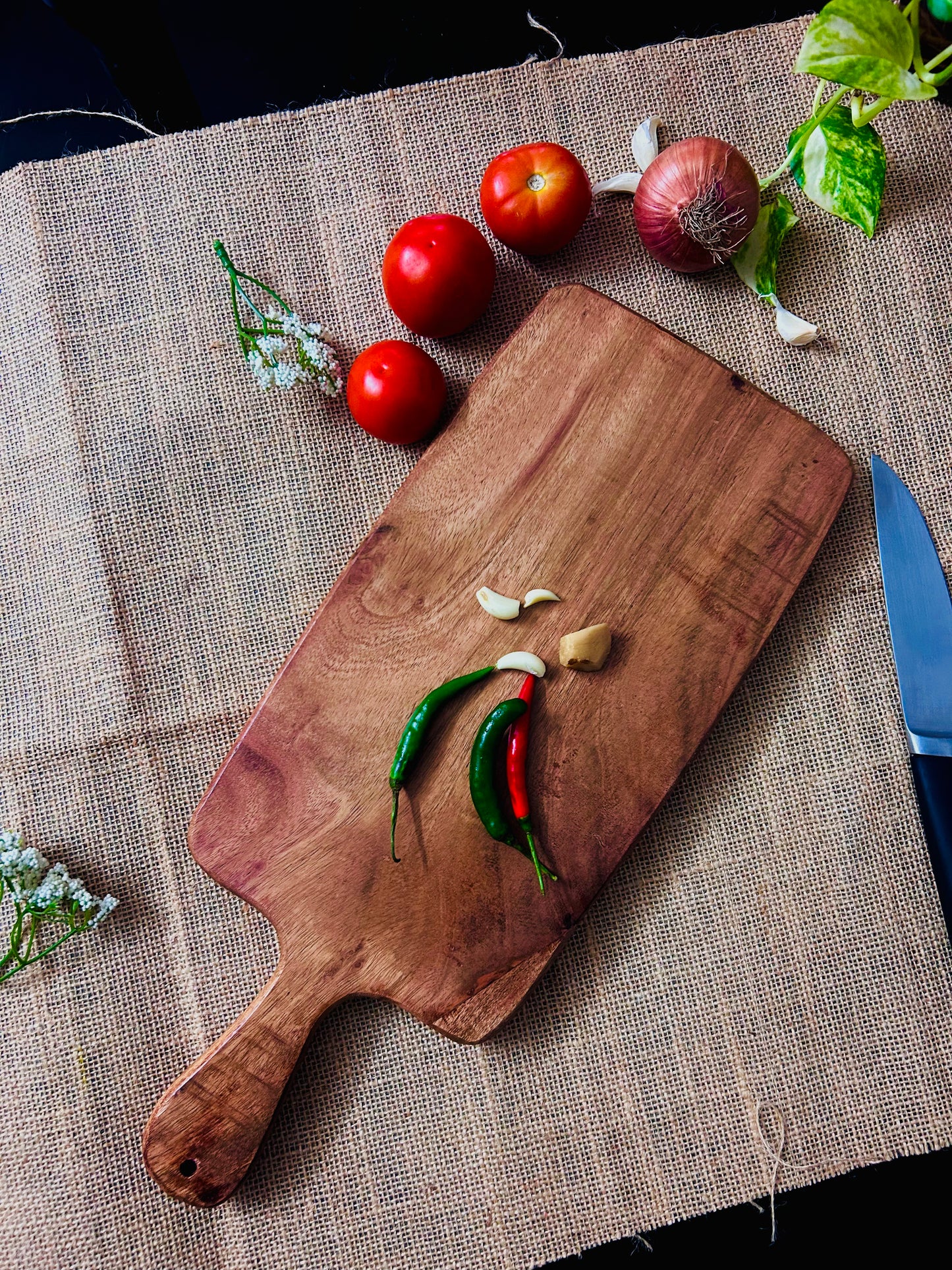 LEMONGINGER Handy Wooden Chopping Board | Cutting Board | Serving Board