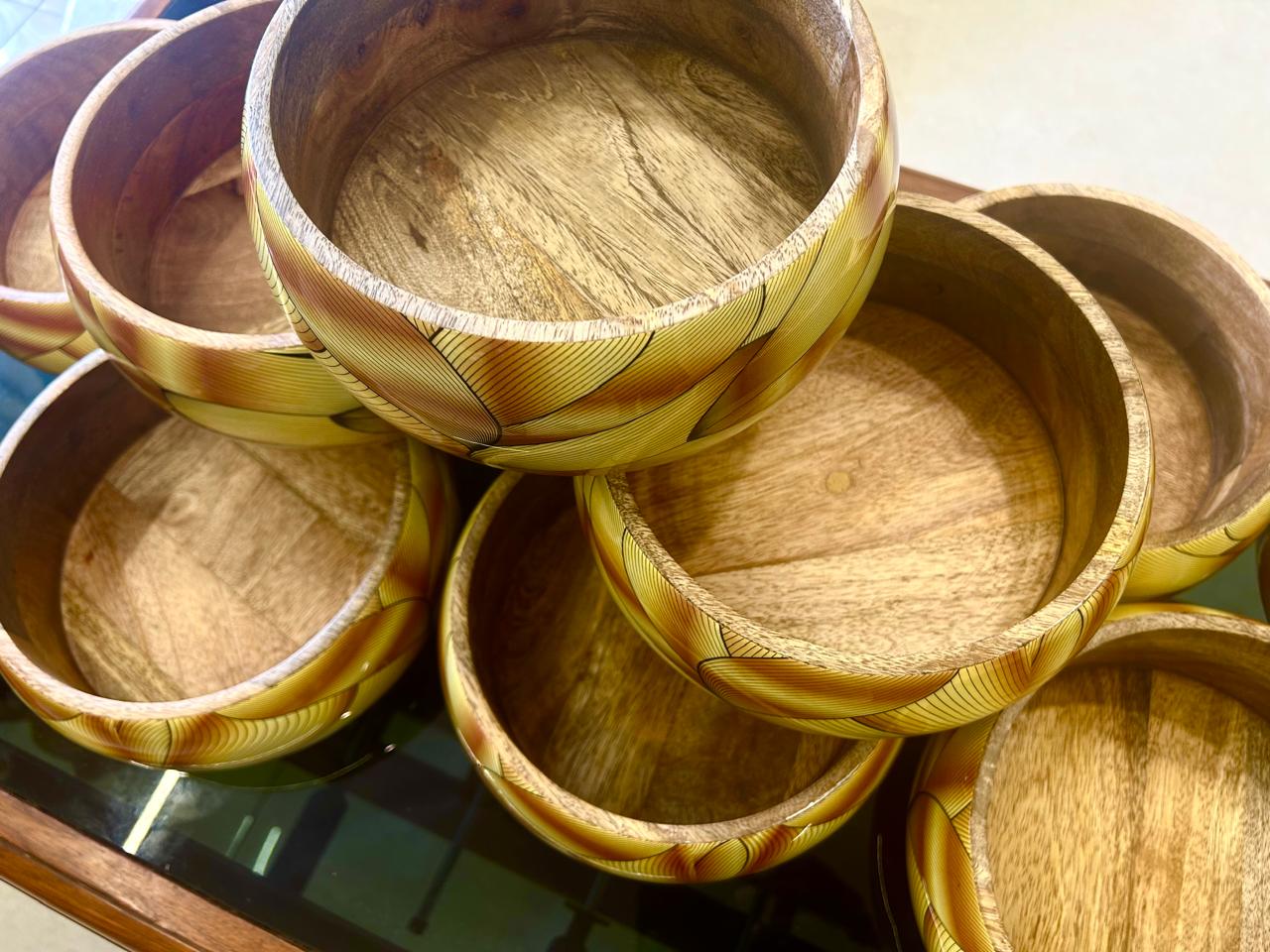 LARGE LEAFY WOODEN SALAD BOWL | Salad Bowl | Serving Bowl