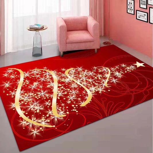 🎅 Nordic Christmas Floor Mat – Festive Printed Carpet for Holiday Home Décor