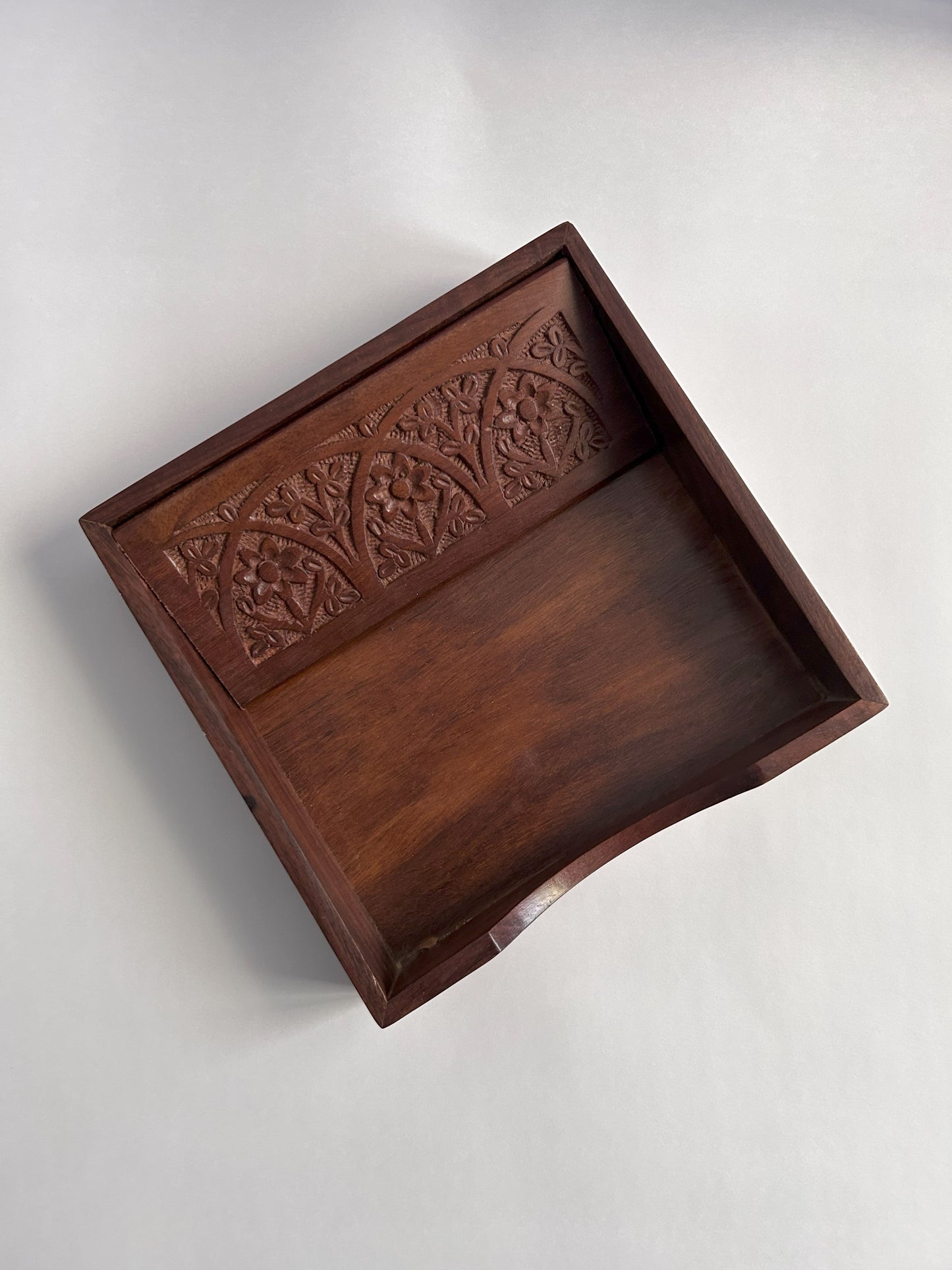 LEMONGINGER Hand-drawn Wooden Napkin Holder | Paper Napkin Dispenser