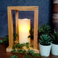 Wooden Lantern, Table Centerpiece, Rustic Wooden Lantern