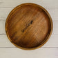 LEMONGINGER Wooden Round Tray for Serving | Breakfast Tea Coffee Serving Trays | Decorative Tray for Coffee Table Teapoy