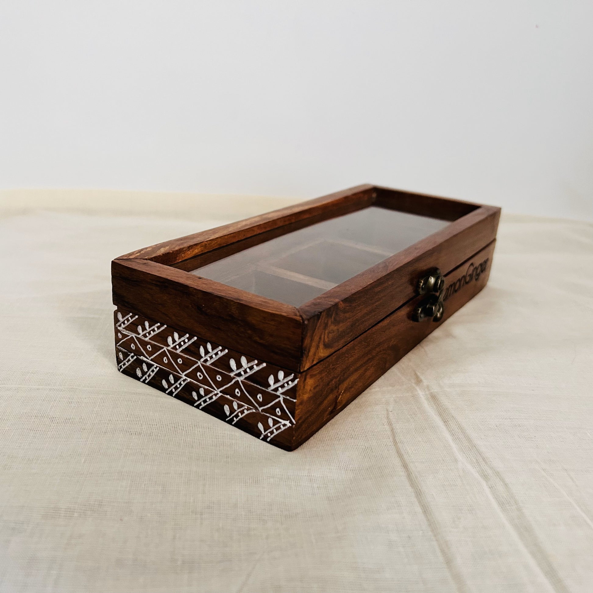 Rectangular Wooden Masala Box,  Multi utility wooden box for storage, Dry fruit box, Spice box. Beautiful long rectangular box that has 3 square compartments or wooden square boxes that can be used to store masala, spices, dry fruits, or  jewelry, and trinkets. Perfect gift for kids, wife, husband, friends, and all those who love to host, organize and decorate their house. Perfectly designed to add beauty and elegance to your coffee table, teapoy, kitchen, and dining rooms. 