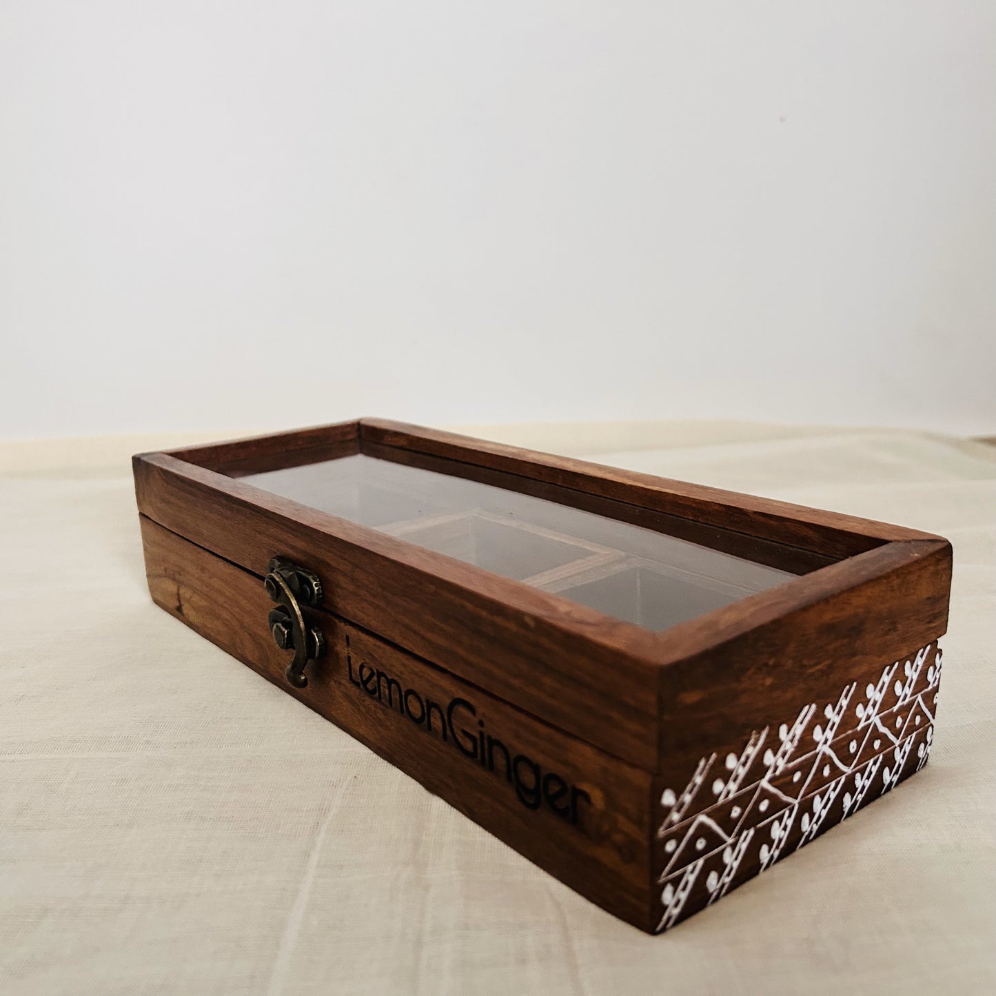 Rectangular Wooden Masala Box, Multi utility wooden box for storage, Dry fruit box, Spice box. Beautiful long rectangular box that has 3 square compartments or wooden square boxes that can be used to store masala, spices, dry fruits, or jewelry, and trinkets. Perfect gift for kids, wife, husband, friends, and all those who love to host, organize and decorate their house. Perfectly designed to add beauty and elegance to your coffee table, teapoy, kitchen, and dining rooms. 